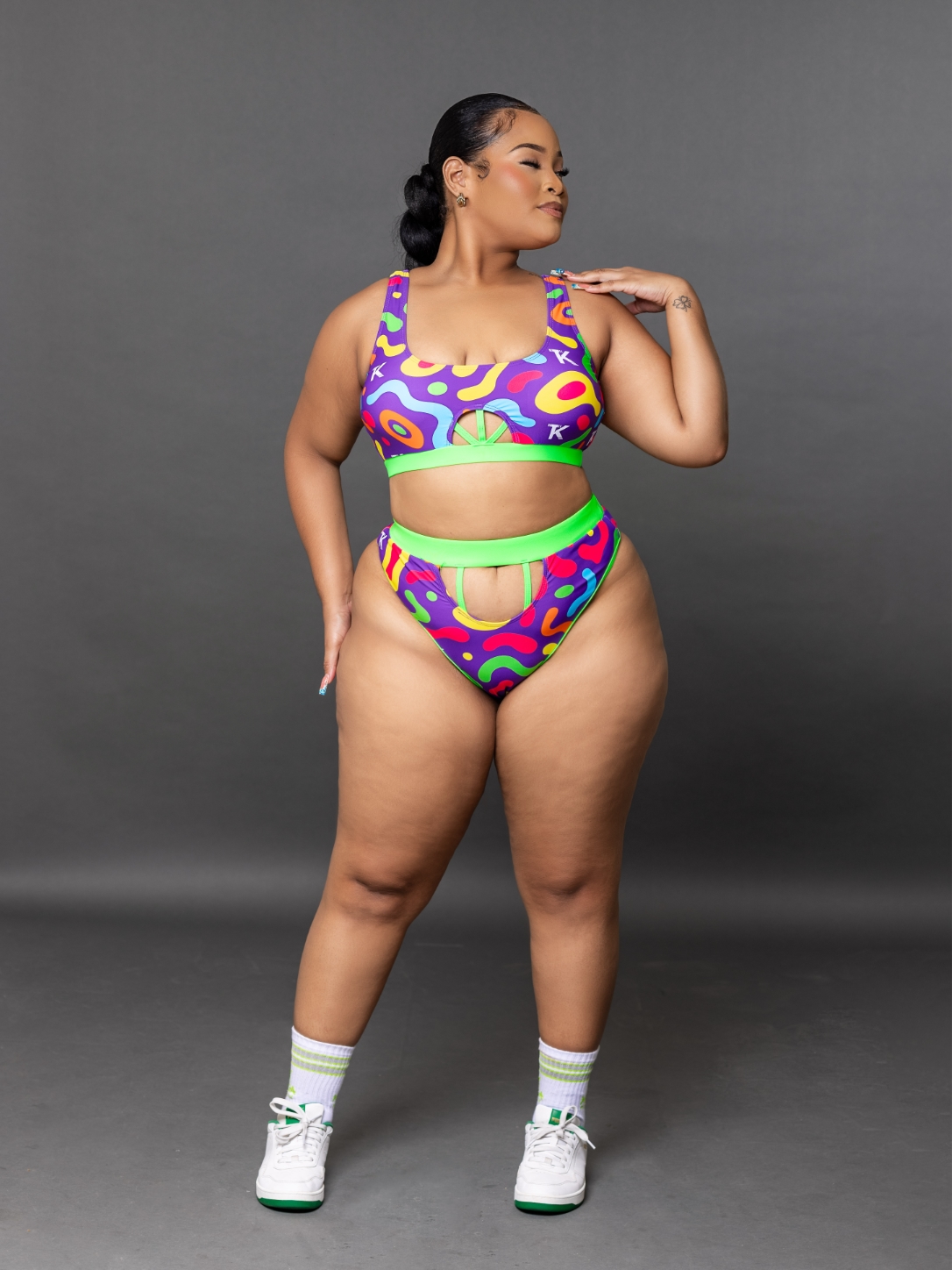 Energy Rush - Front View-Model wearing Size Xlarge